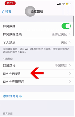 曲阜苹果14维修网分享如何给iPhone14的SIM卡设置密码 