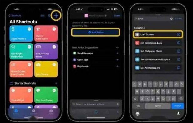 曲阜苹果14锁屏维修店分享iPhone14升级iOS16.4后如何创建锁屏快捷方式 